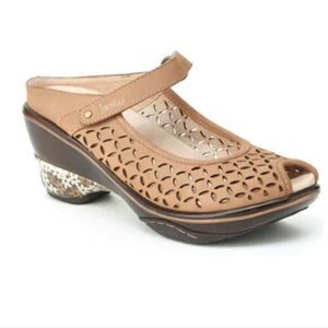 Jambu J-41 Women's Journey Encore Wedge Leather Sandal‎ Size 7